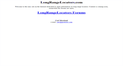Desktop Screenshot of longrangelocators.com
